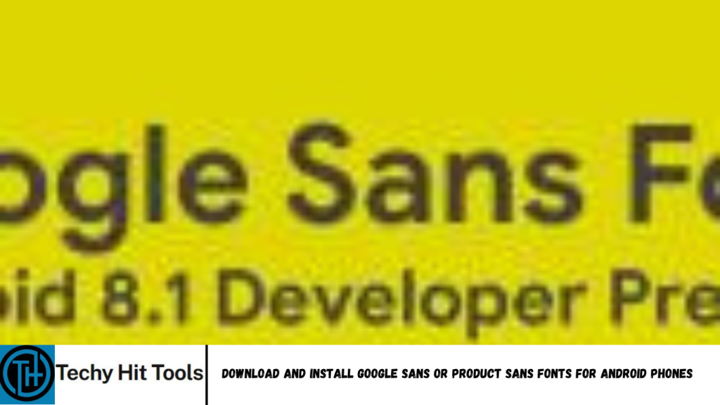 Install Google Sans